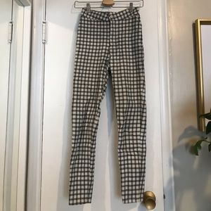 Free People High Waisted checkered pants